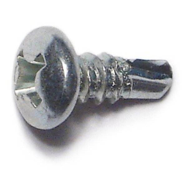 Midwest Fastener Self-Drilling Screw, #6 x 3/8 in, Zinc Plated Steel Pan Head Phillips Drive, 100 PK 50867